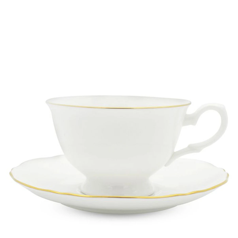 Amelie Brushed Gold Tea Cup & Saucer