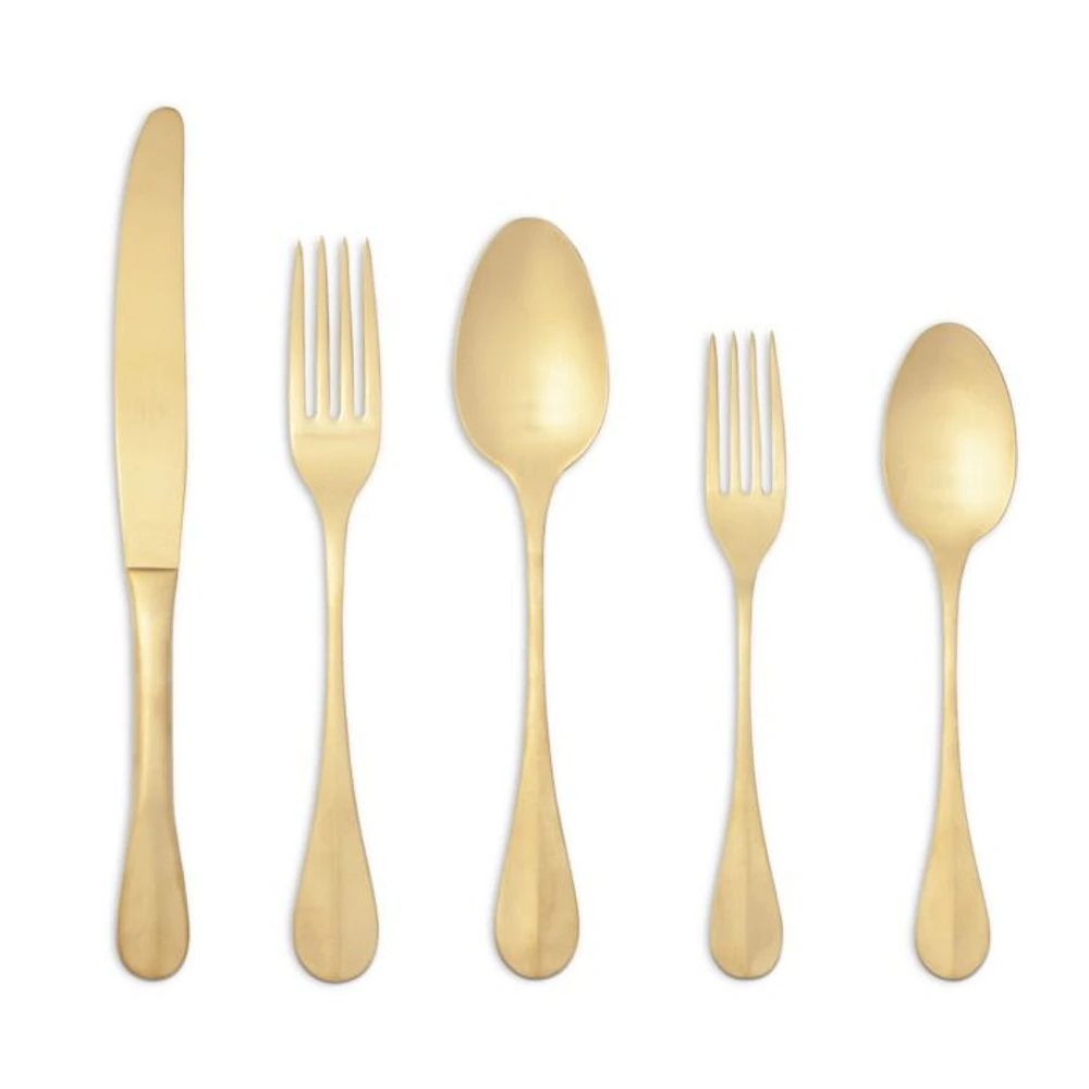 Nau PVD Gold 5 Piece Place Setting