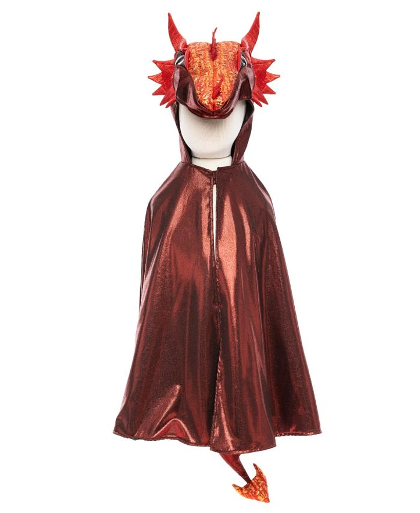 Ruby The Metallic Dragon Cape Costume - Ages 3-6