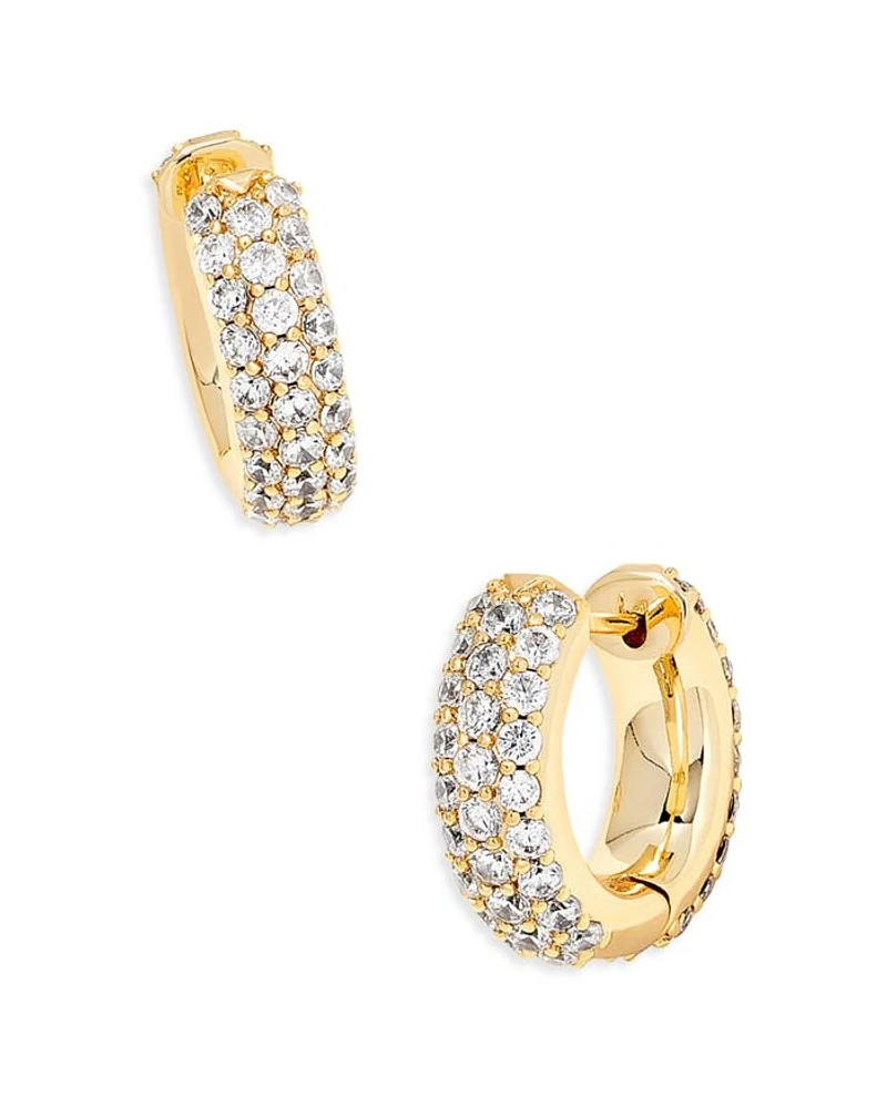 Mikki Pavé Huggie Hoop Earrings
