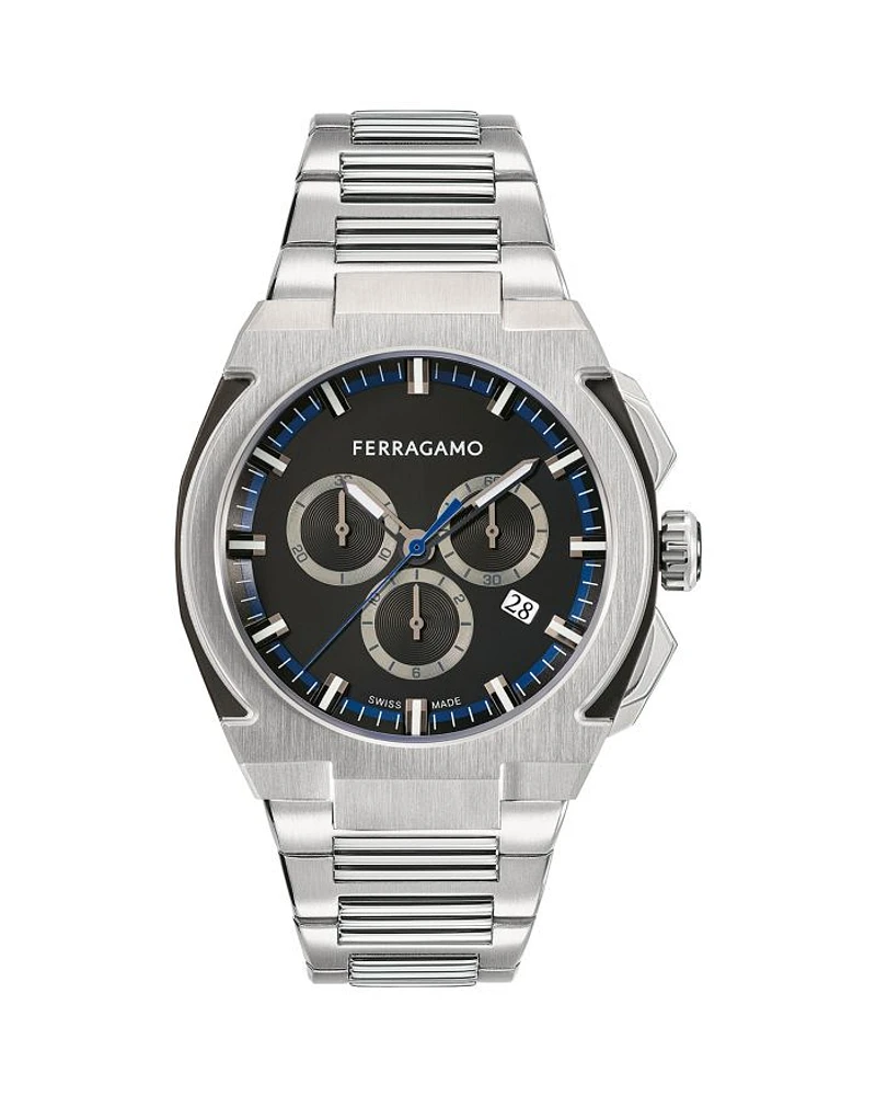 Ferragamo Edge Chrono Chronograph, 43mm