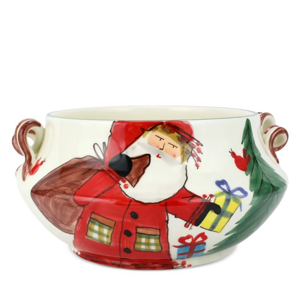 Old St. Nick Cachepot with Gifts