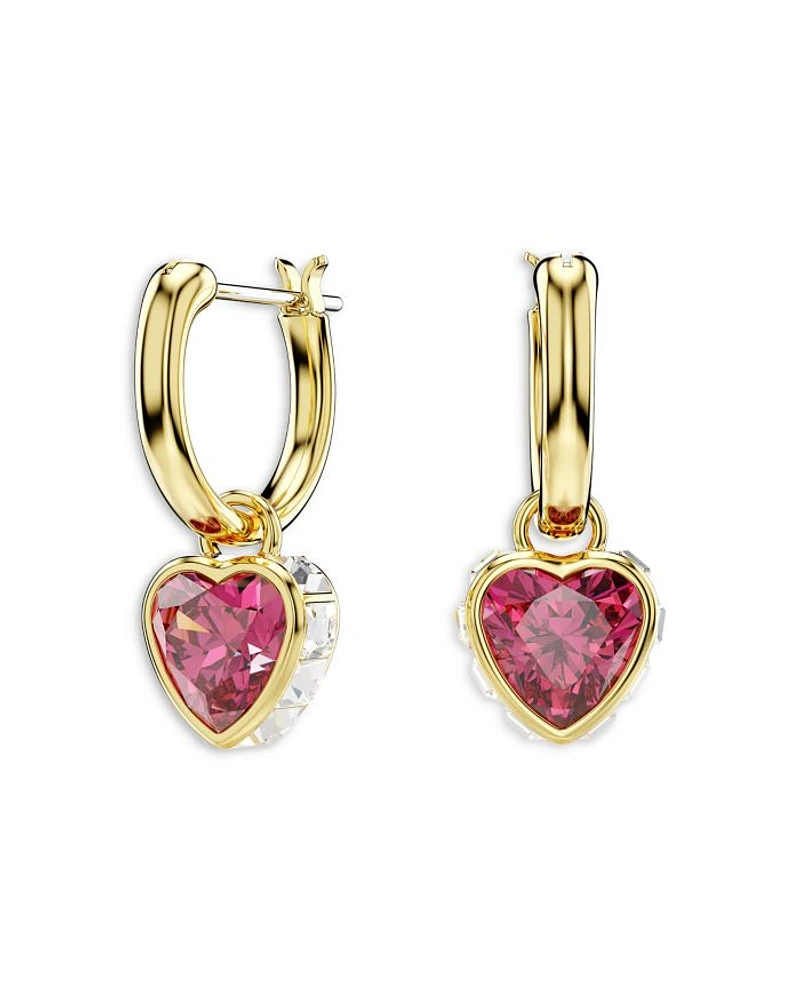 Chroma Crystal Heart Drop Earrings