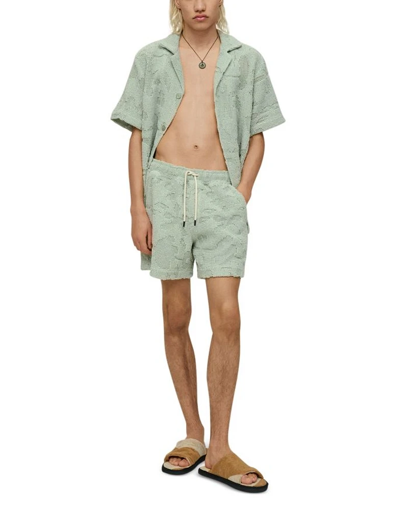 Galbanum Crochet Shorts