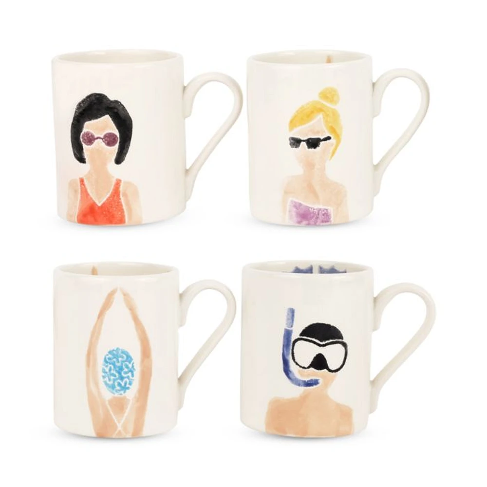 Riviera Assorted Mugs, Set of 4