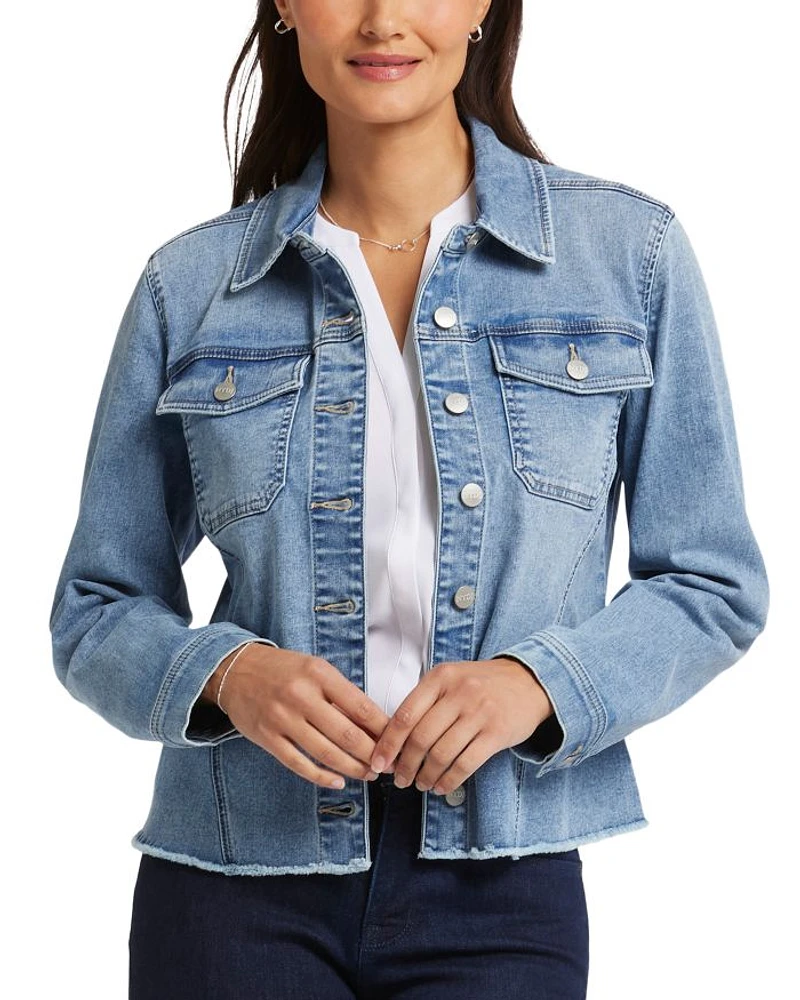 Frayed Hem Jean Jacket