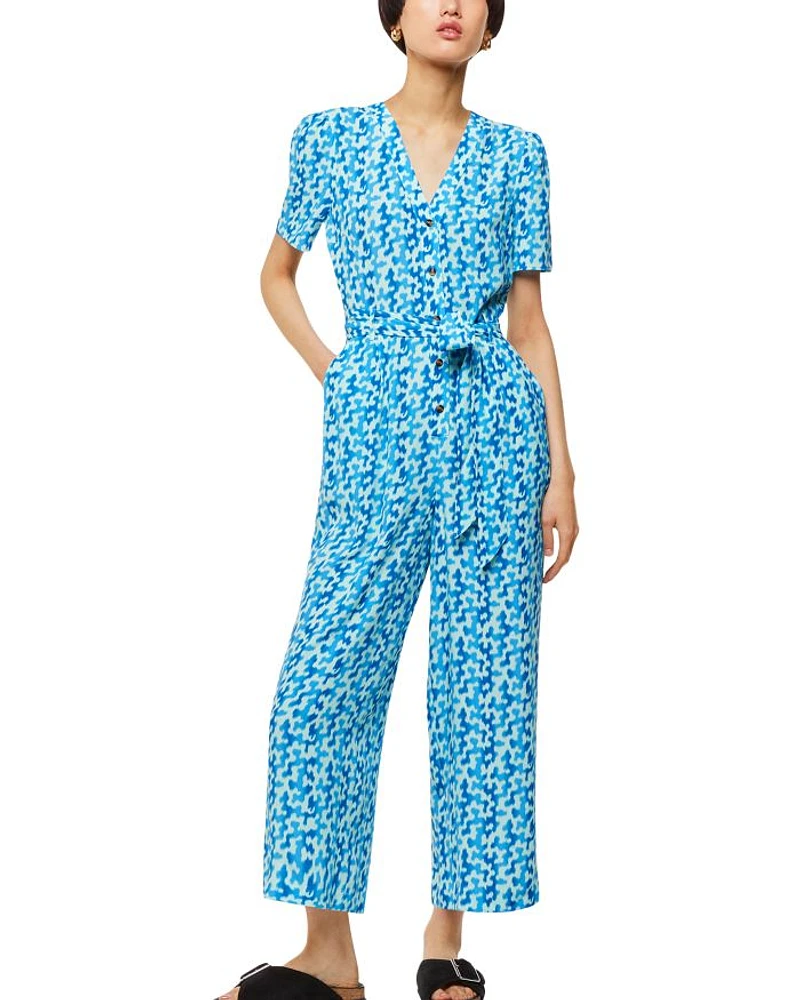 Hazy Coral Printed Jumpsuit