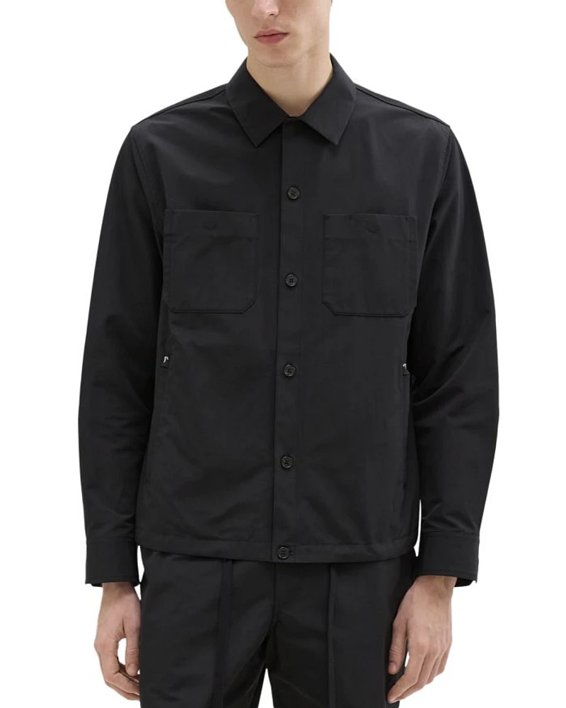 Drawstring Hem Shirt Jacket