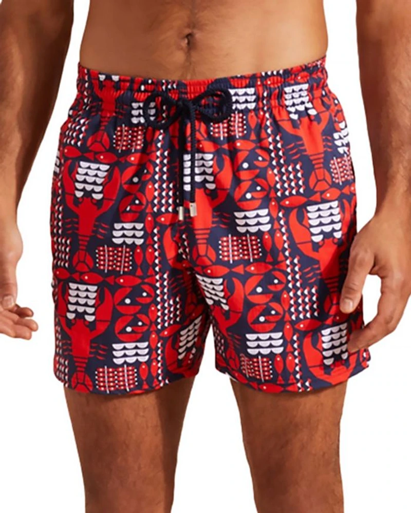 Moorise Lobsters Print 5" Swim Trunks