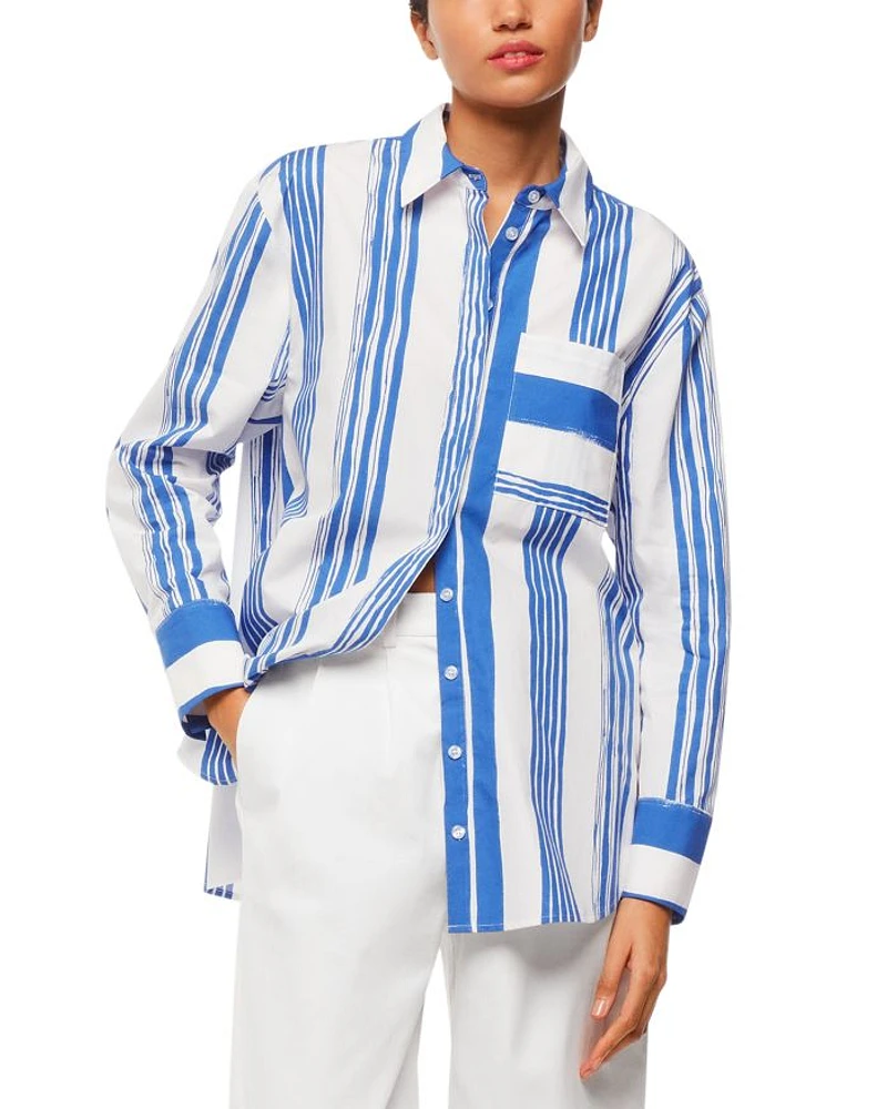 Painted Stripe Oversized Shirt