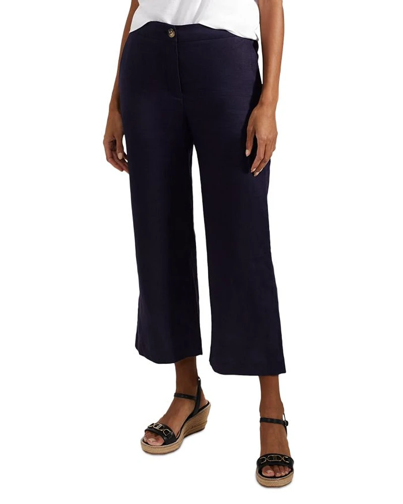 Lillie Linen Kick Flare Leg Pants