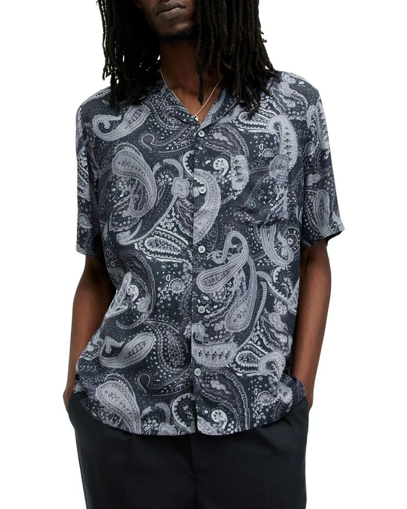 Zowie Relaxed Fit Printed Short Sleeve Camp Shirt