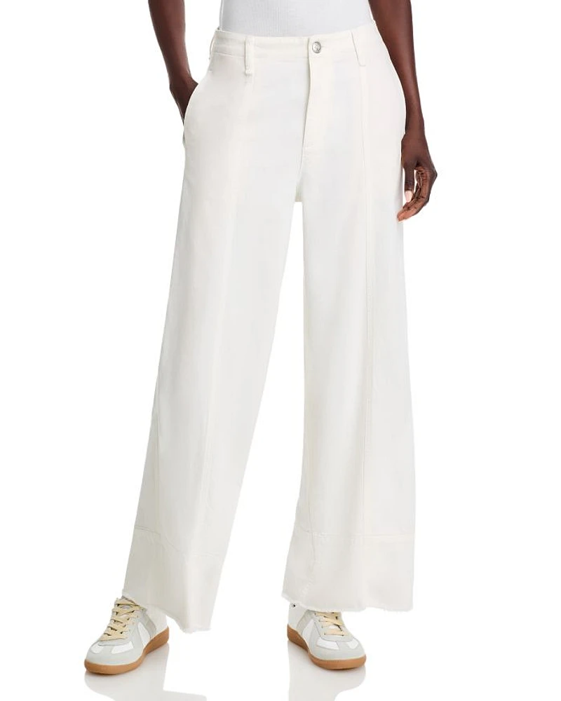 Arianna Featherweight Wide Leg Jeans White