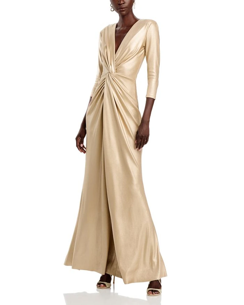 Arata Twist Front Long Gown
