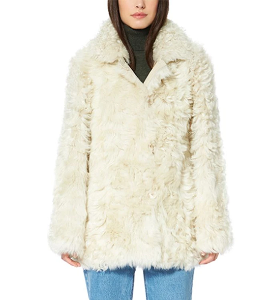 Milky Way Reversible Shearling Coat
