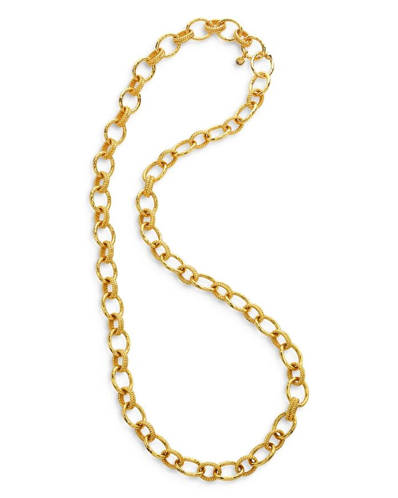 Cleopatra Regal Link Chain Necklace, 32"