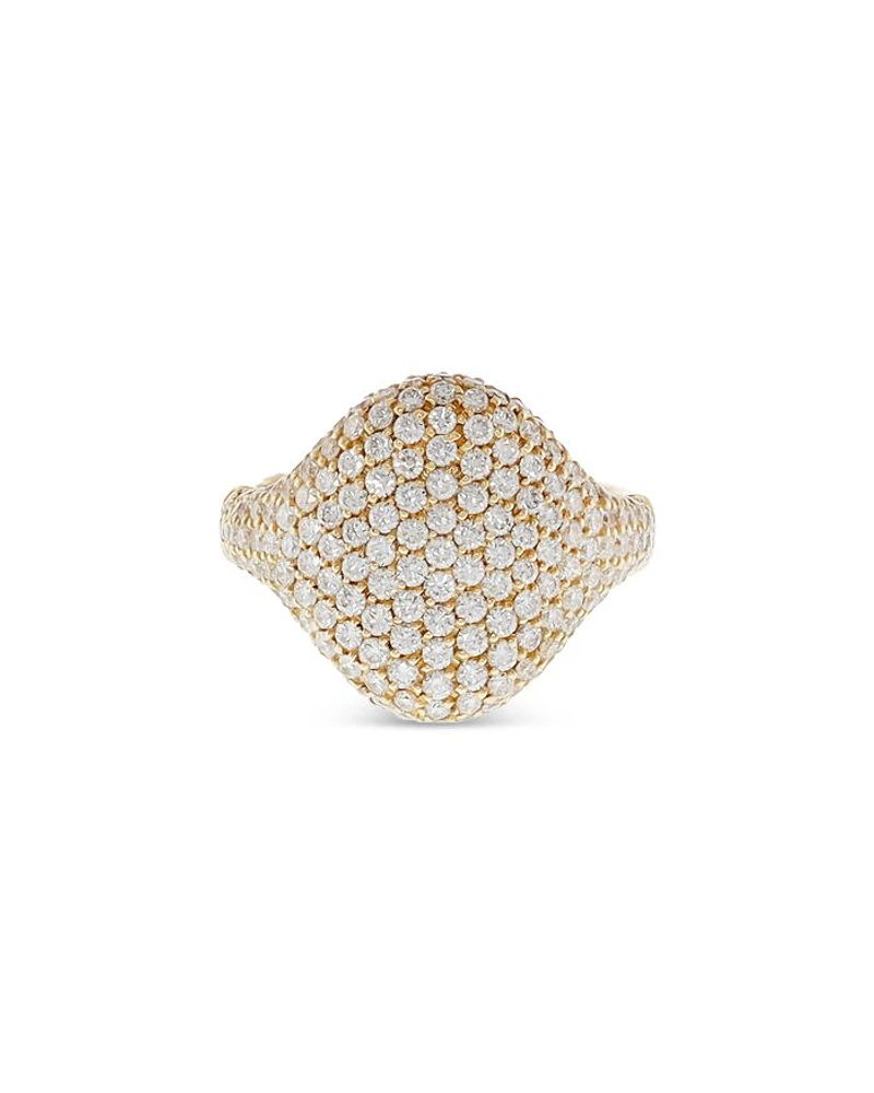 18K Yellow Gold Pavé Diamond Dome Statement Ring - Exclusive, Italy Campaign