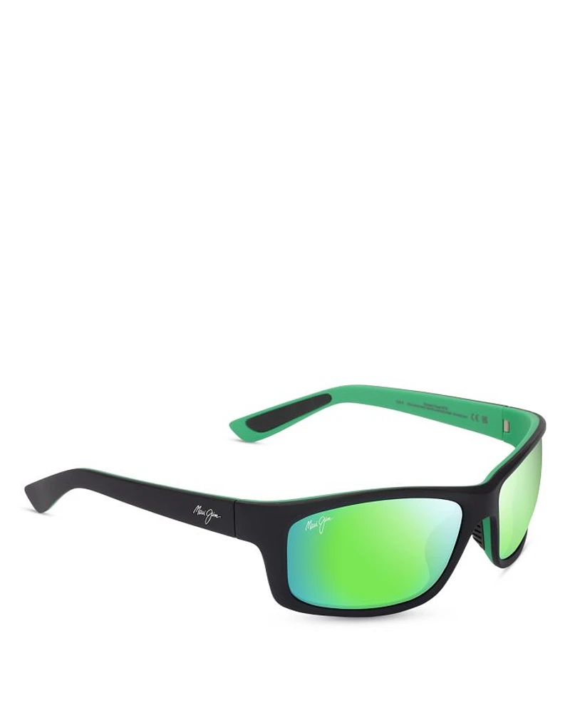 Kanaio Coast Rectangular Wrap Sunglasses, 61mm