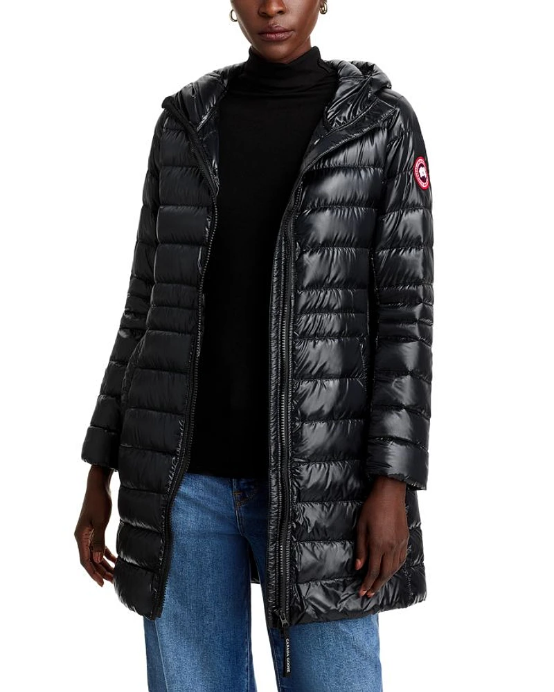 Cypress Packable Hooded Mid-Length Down Jacket