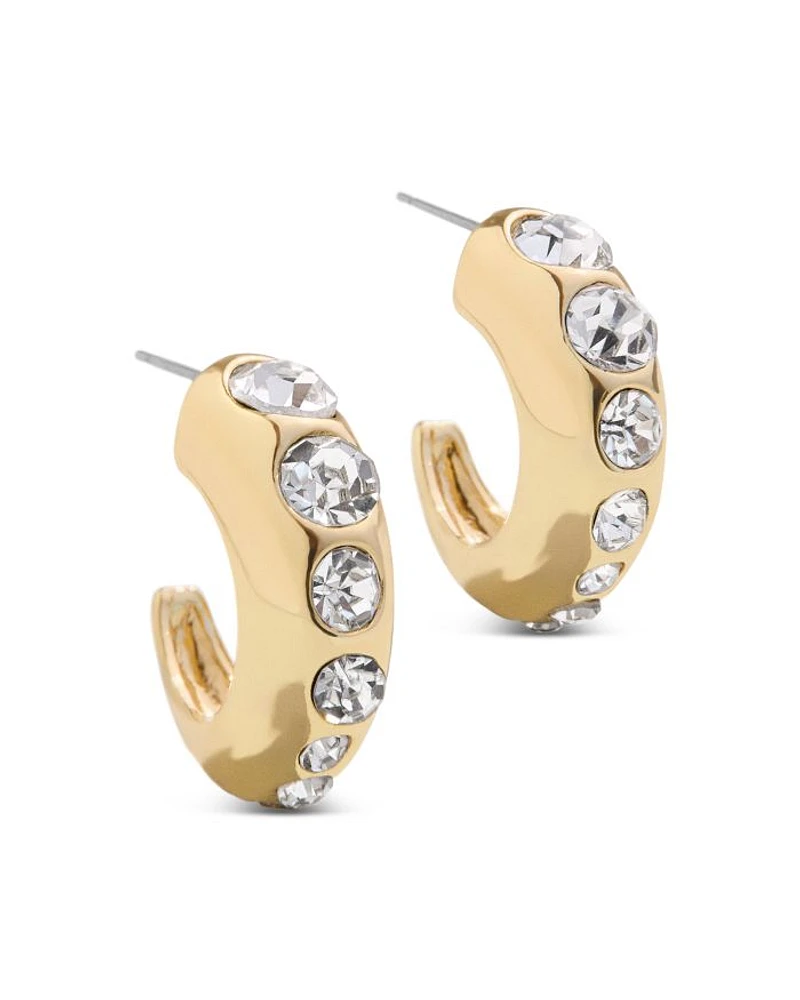 Mckenzie Crystal C Hoop Earrings