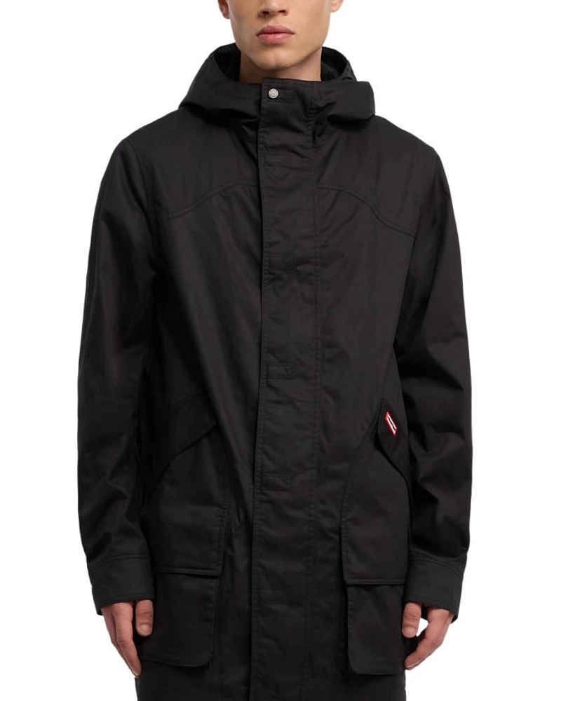 Downing Coated Cotton Hooded Rain Jacket
