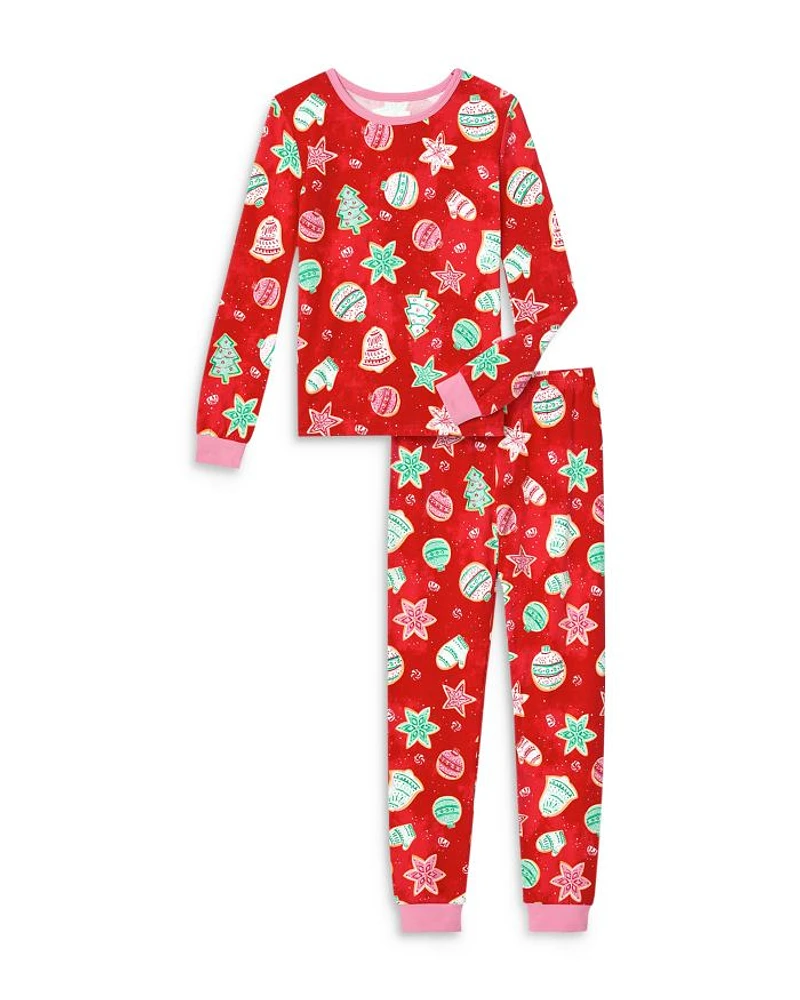 Unisex Christmas Printed Long Sleeve Pajama Set - Little Kid, Big Kid