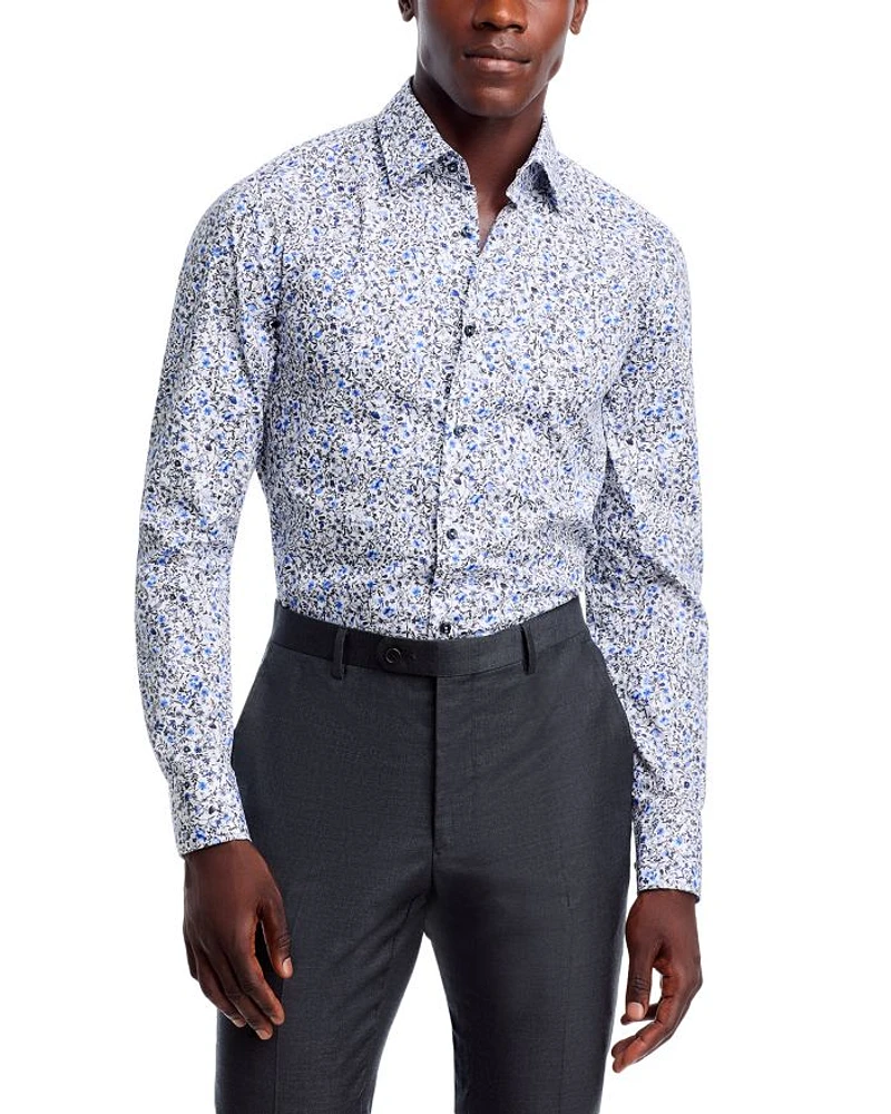 Slim Fit Printed Dress Shirt