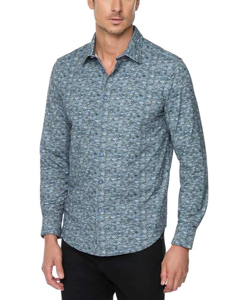 Claredon Printed Button Front Shirt