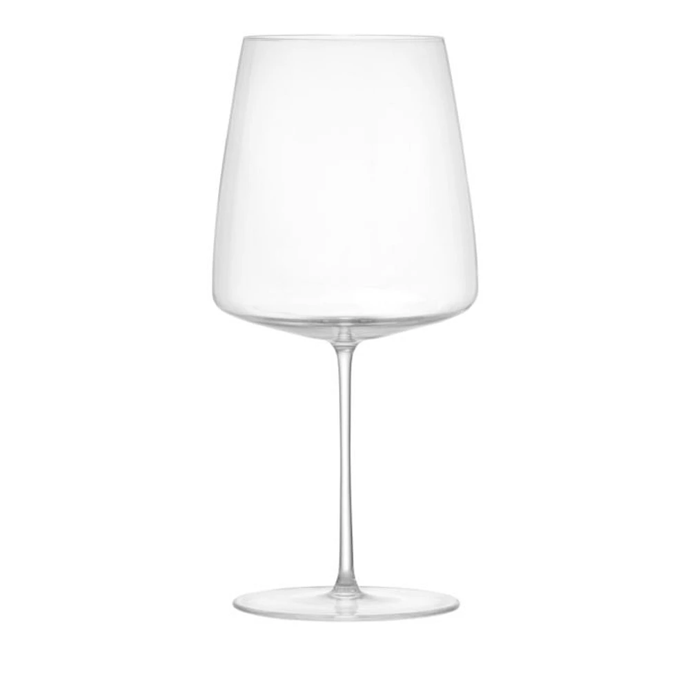 Handmade Simplify Burgundy Glass, Set of 2