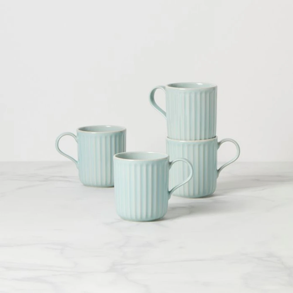 French Perle Mugs, Set of 4