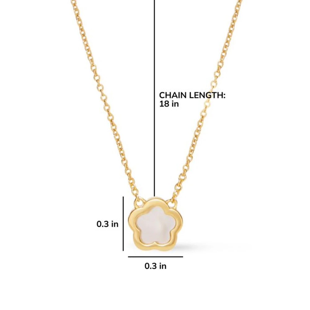 Mother of Pearl Inlay Flower Pendant - Saya