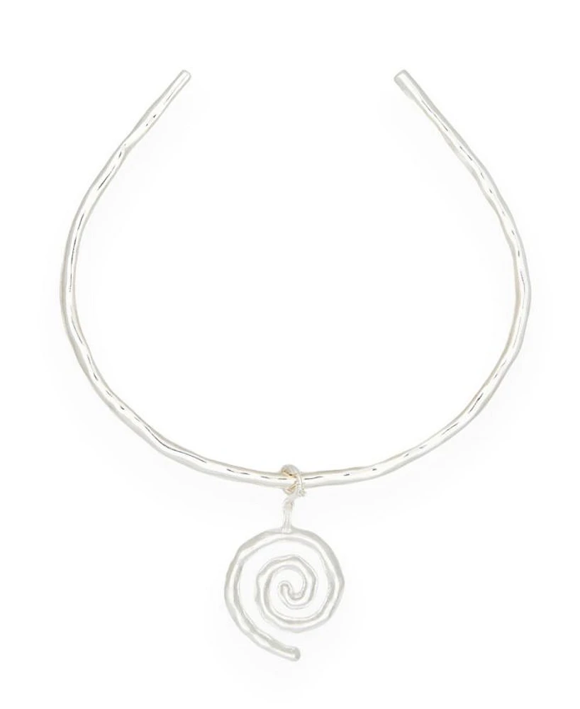 Sacred Spiral Choker in Silver