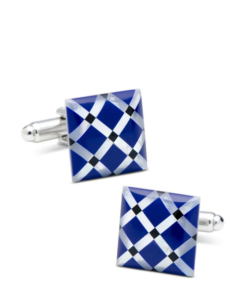 Mother of Pearl Diamond Cufflinks