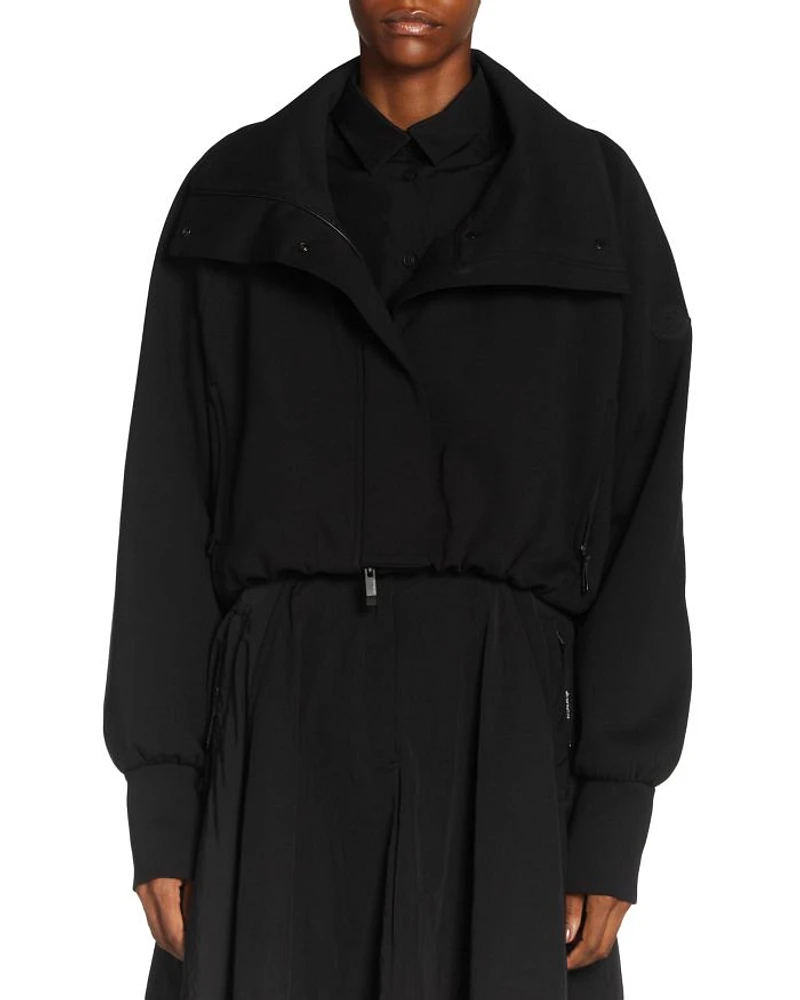 Wide Collar Zip Front Cardigan
