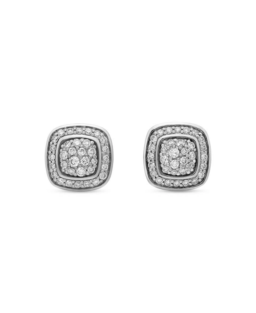 Petite Albion® Stud Earrings with Pavé Diamonds