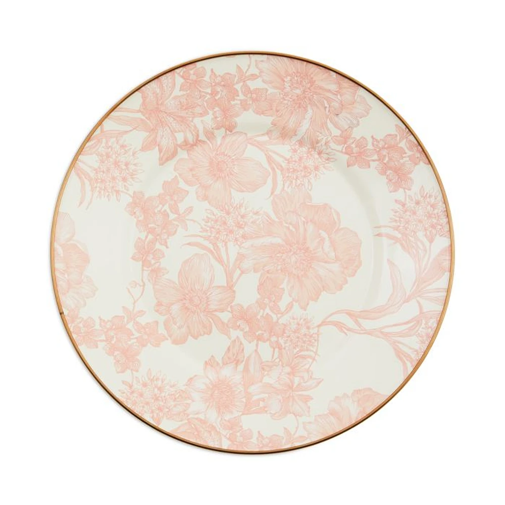 Rosy English Garden Enamel Dinner Plate