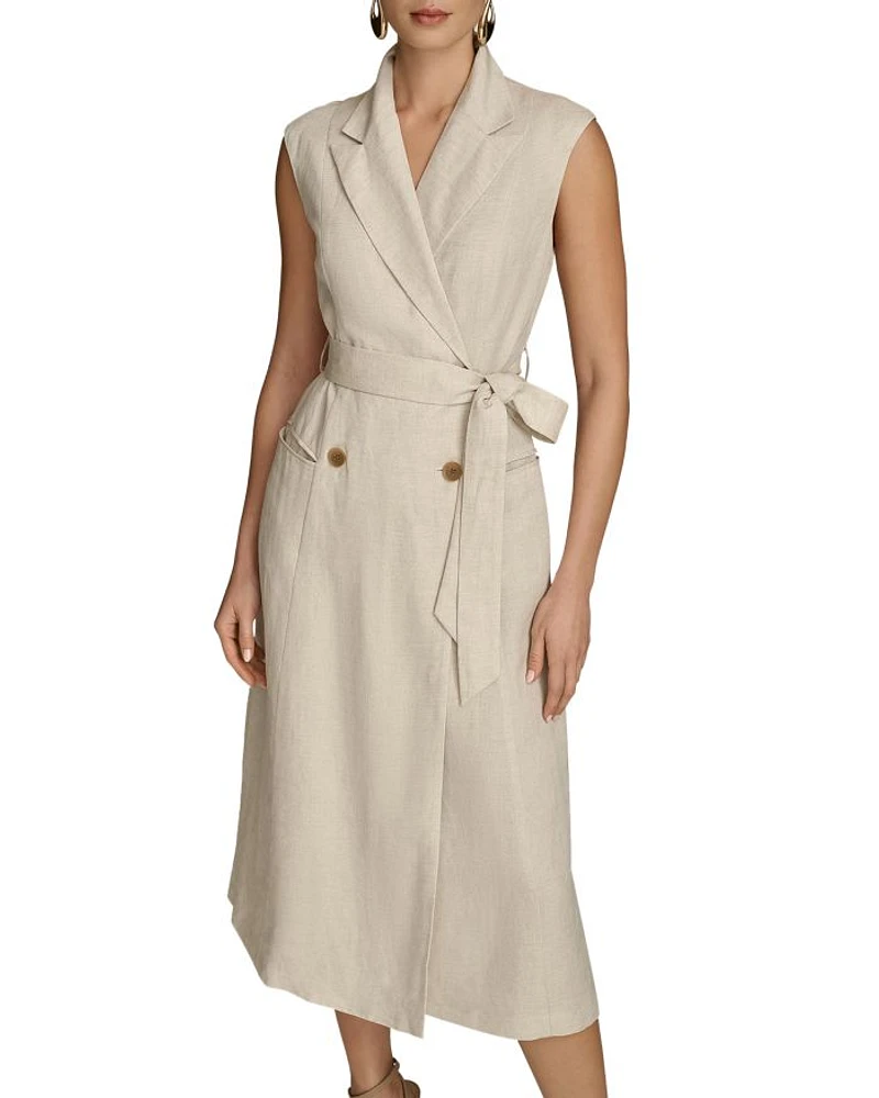 Belted A Line Midi Dress