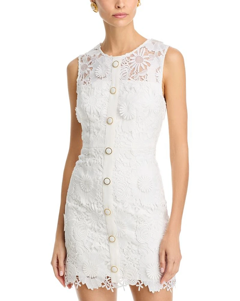 Judy Cady Lace Combo Mini Dress