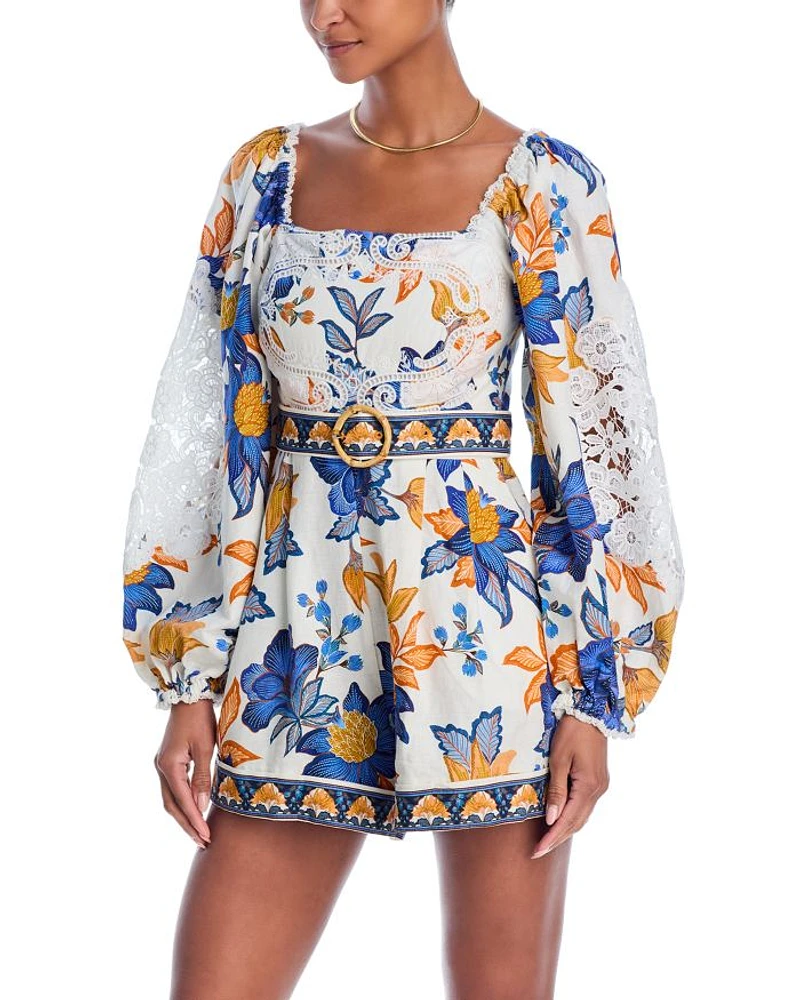 Lace Trim Romper