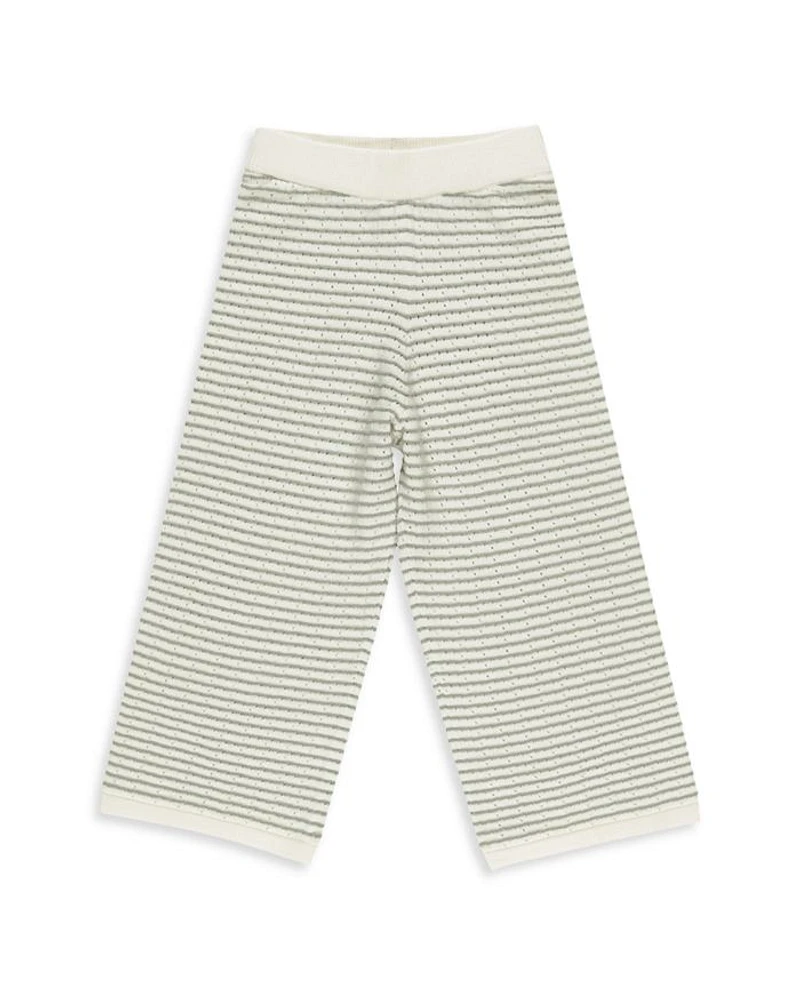 Girls' Knit Striped Wide Leg Pants - Little Kid