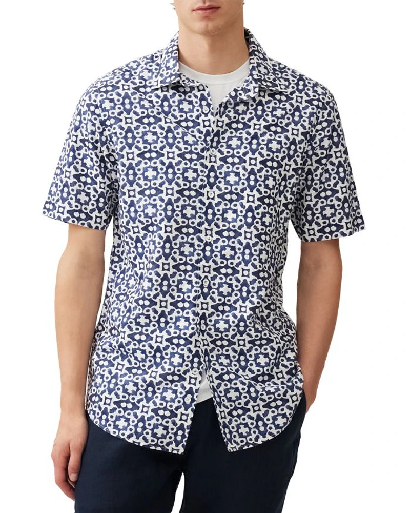 Palliser Bay Regular Fit Short Sleeve Linen Shirt