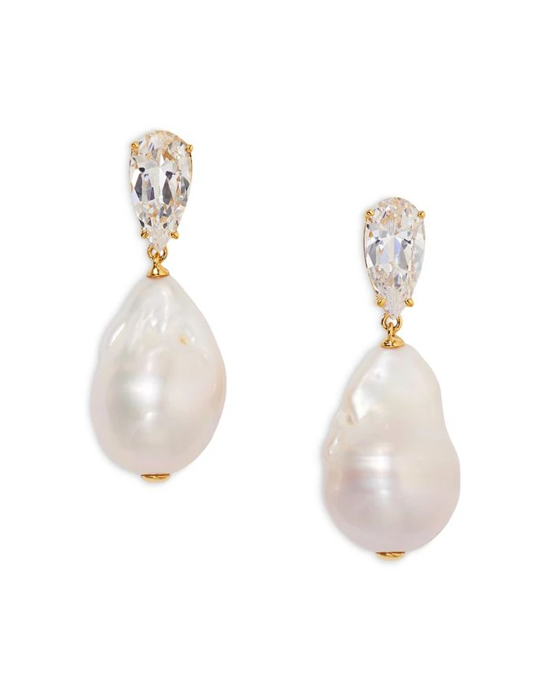 London Baroque Pearl Drop Earrings