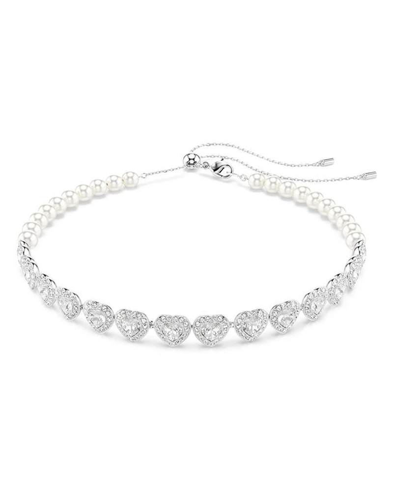 Ariana Grande Crystal Heart Halo Tennis Choker Necklace, 11.75-17.375"