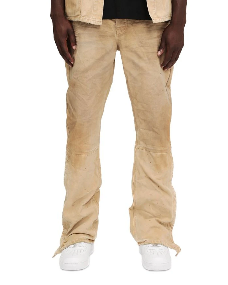 Relaxed Fit Snap Carpenter Jeans Khaki