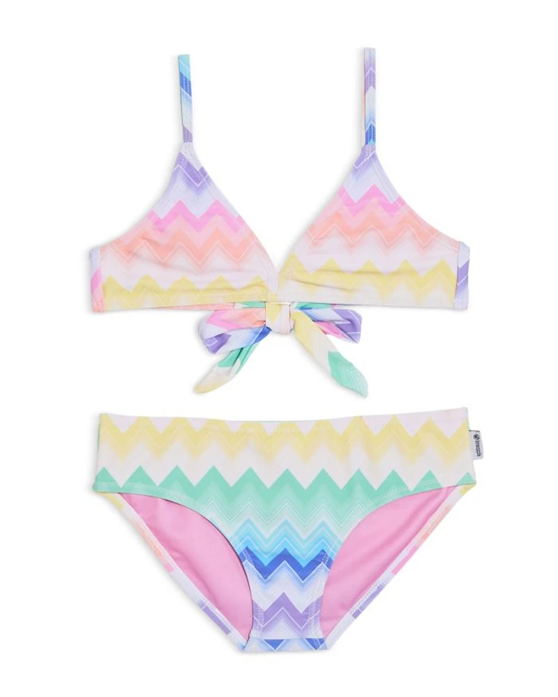 Girls' Geometric Two Piece Swimsuit - Big Kid