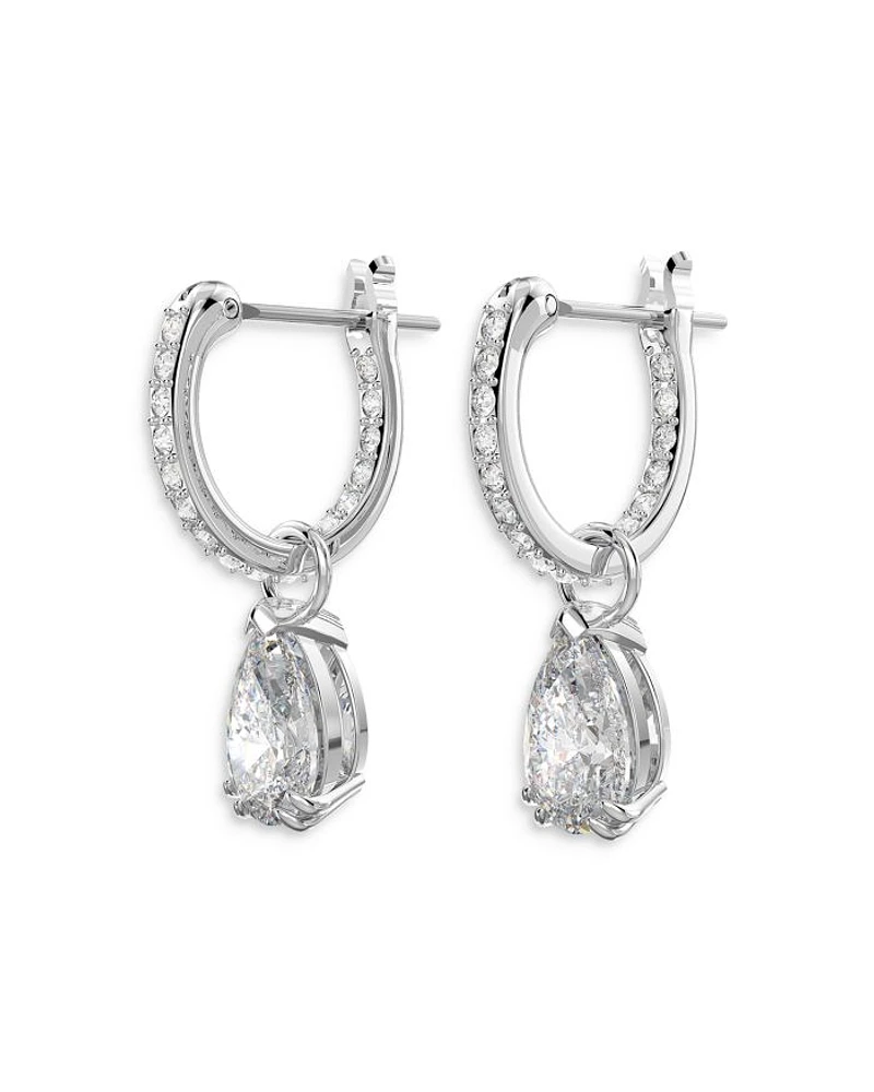 Stilla Crystal Pear Dangle Hoop Earrings