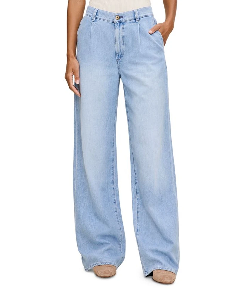 Aura Isabel Wide Leg Mid Rise Jeans Beachfront