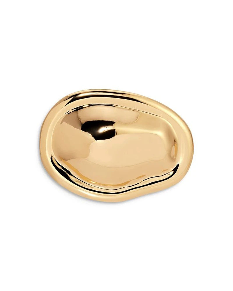 Liquid Lux Oval Hair Barrette in Gold Tone