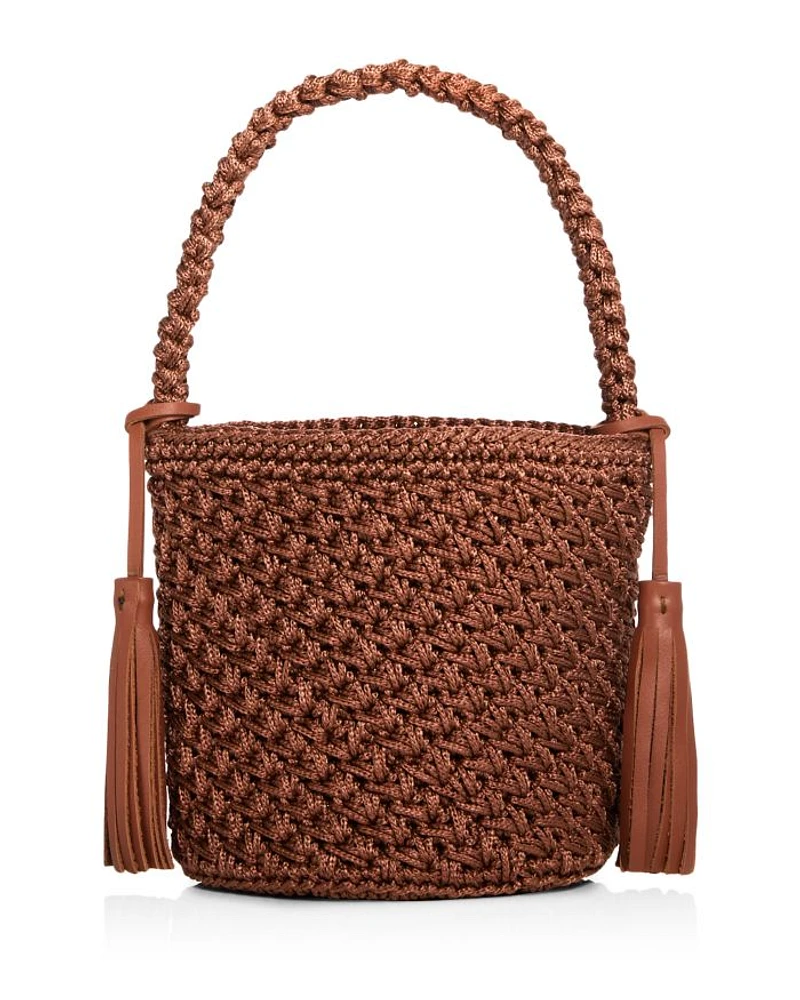 Camila Woven Bucket Bag