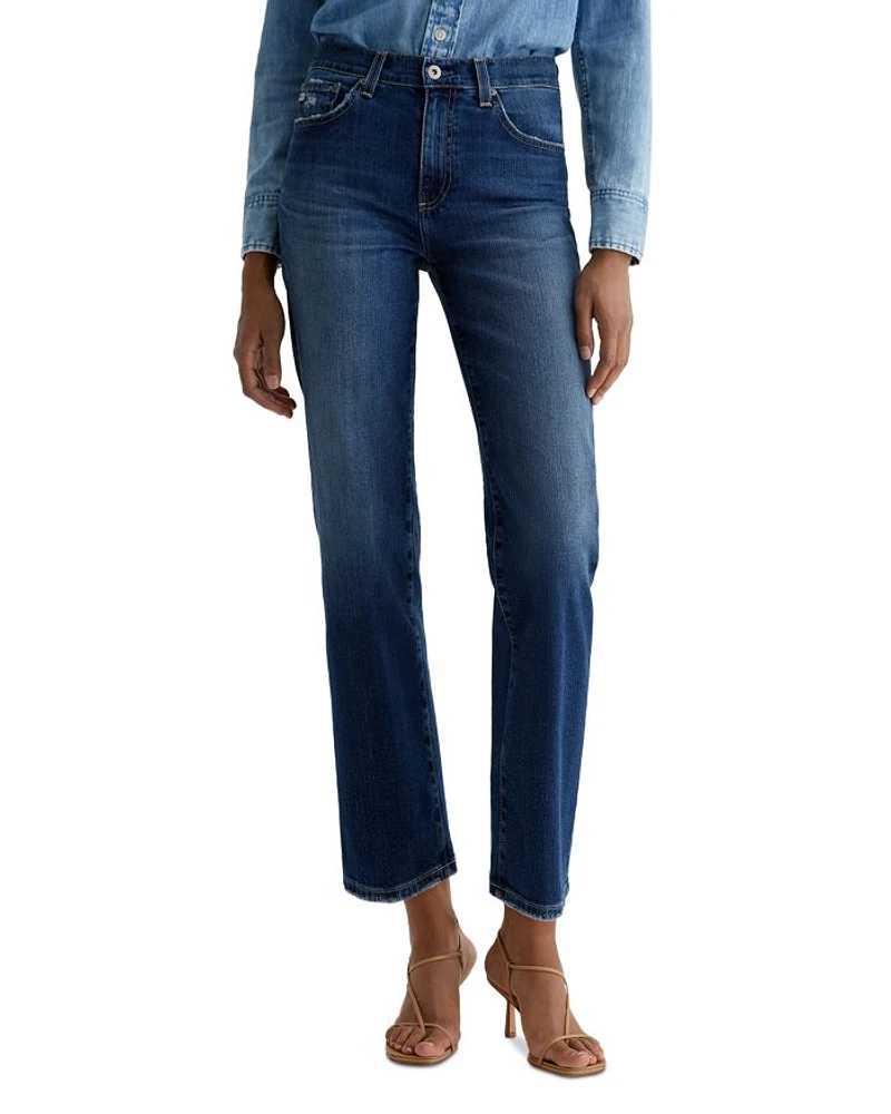 Brinley Mid Rise Straight Leg Ankle Jeans